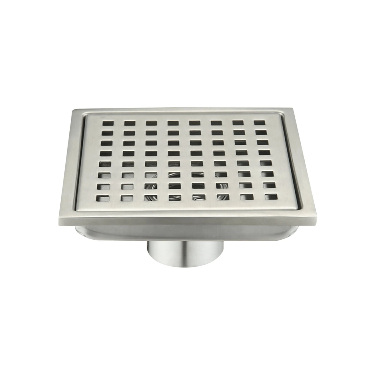 Square Stainless Steel Shower Drain Cover with Grid Design