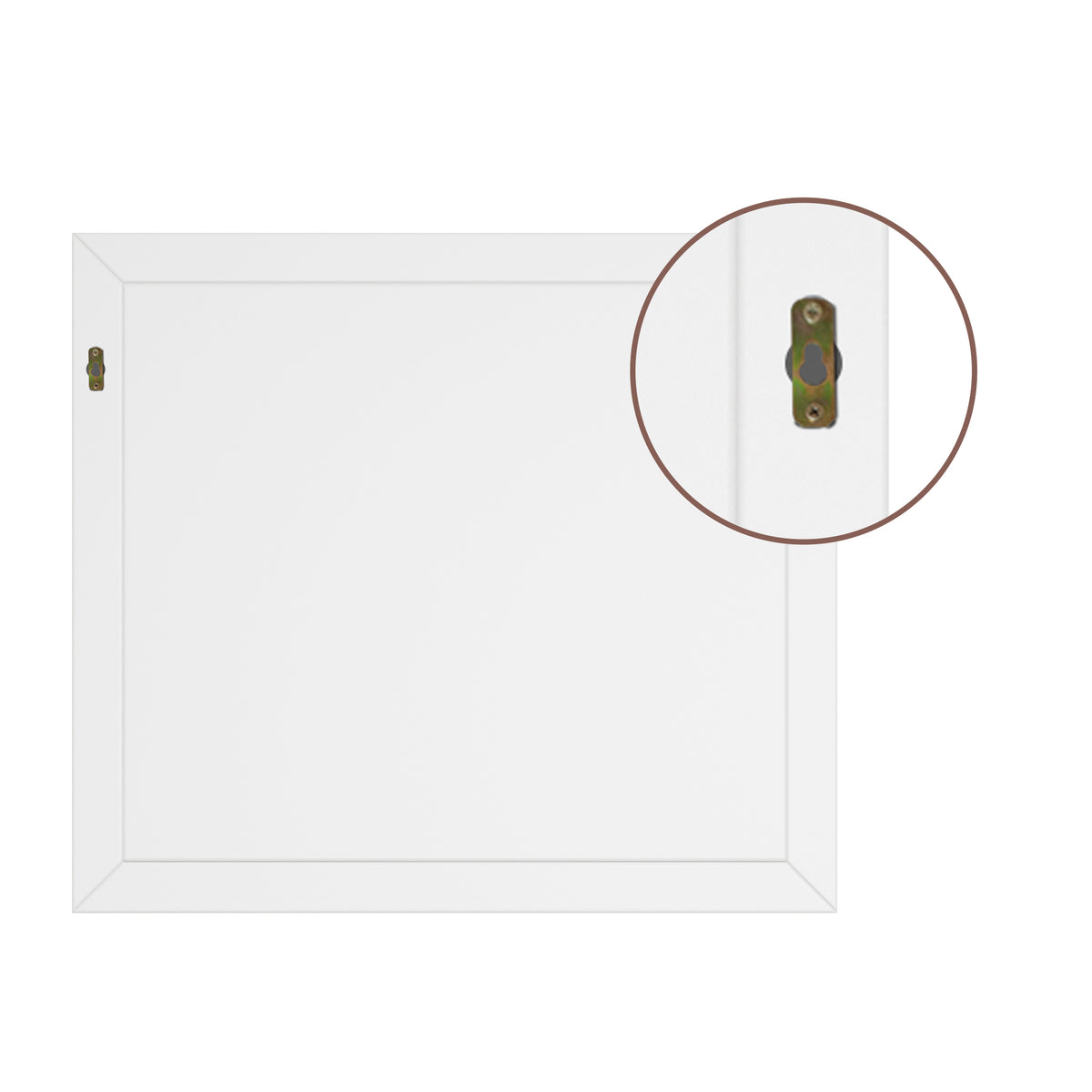 35"/59"W x 34"H White Solid Oak Framed Bathroom Vanity Mirror, Vertical Wall-Mounted Mirror with 5mm Silver Glass
