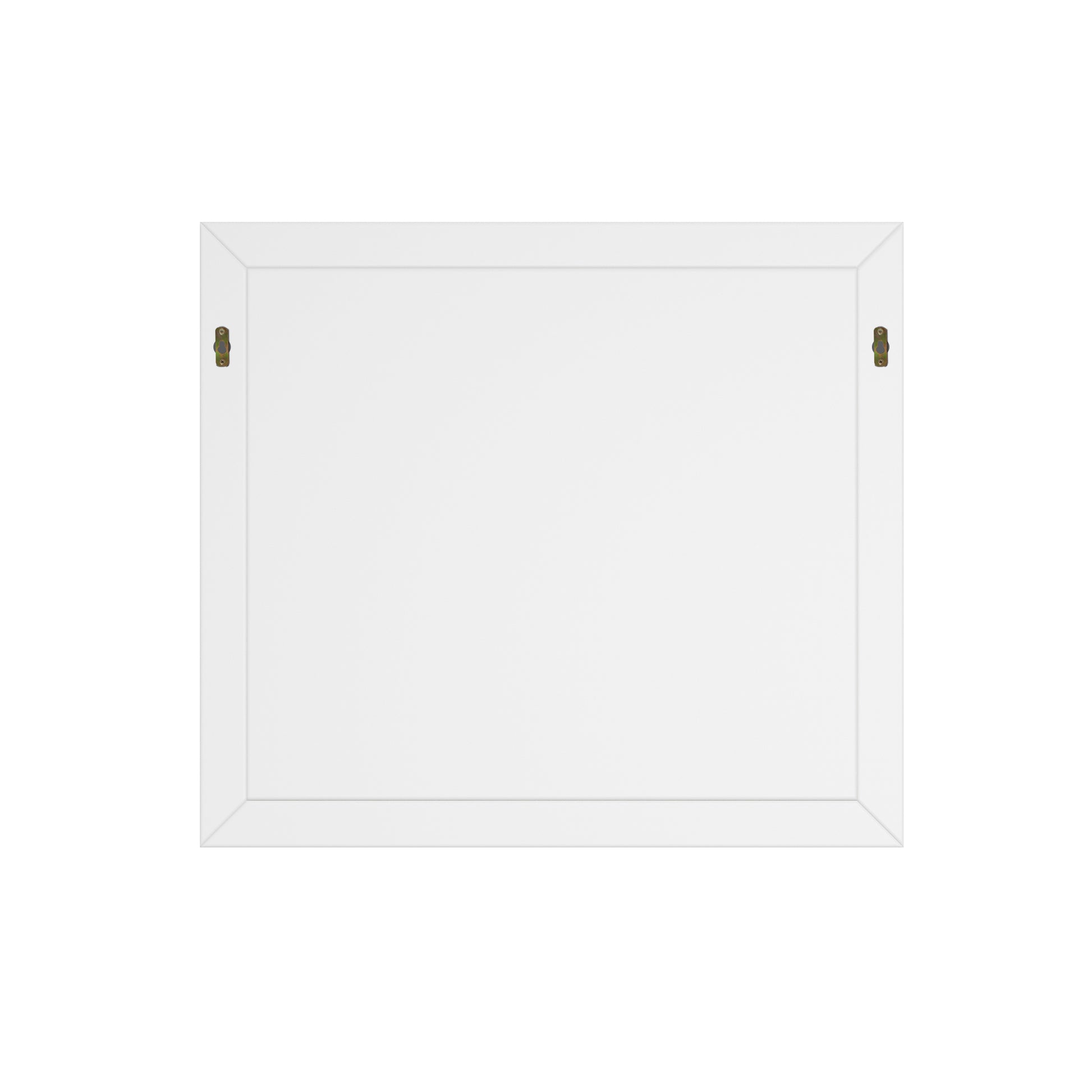 35"/59"W x 34"H White Solid Oak Framed Bathroom Vanity Mirror, Vertical Wall-Mounted Mirror with 5mm Silver Glass