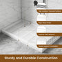 48"/60" x 30"/32"/36" White SMC Rectangular Shower Base with Non-Slip Texture, Left/Right Drain