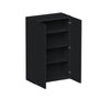 Slim Ebony Black Shaker RTA 24"-36"W x 30"/36"/42"H x 12"D 15-Size Standard Wall Cabinet with 2 Doors