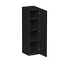 Slim Ebony Black Shaker RTA 9"-21"W x 30"/36"/42"H x 12"D 15-Size Single Door Standard Wall Cabinet
