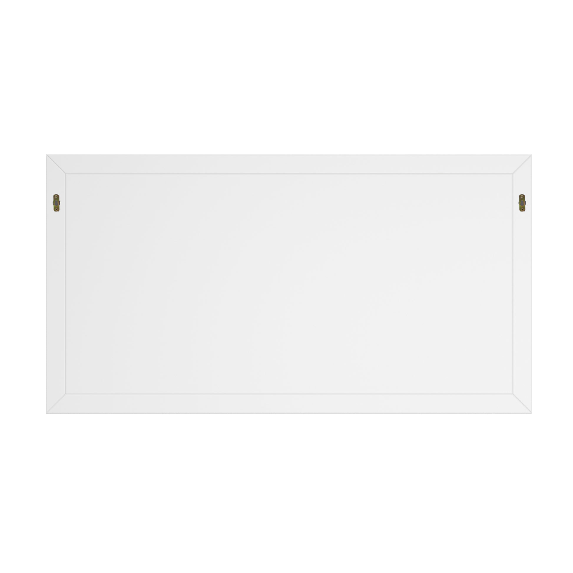 35"/59"W x 34"H White Solid Oak Framed Bathroom Vanity Mirror, Vertical Wall-Mounted Mirror with 5mm Silver Glass