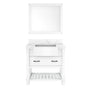 36" Farmhouse Sink Bathroom Vanity with Shelf in White/Grey