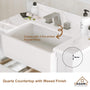 36" Farmhouse Sink Bathroom Vanity with Shelf in White/Grey