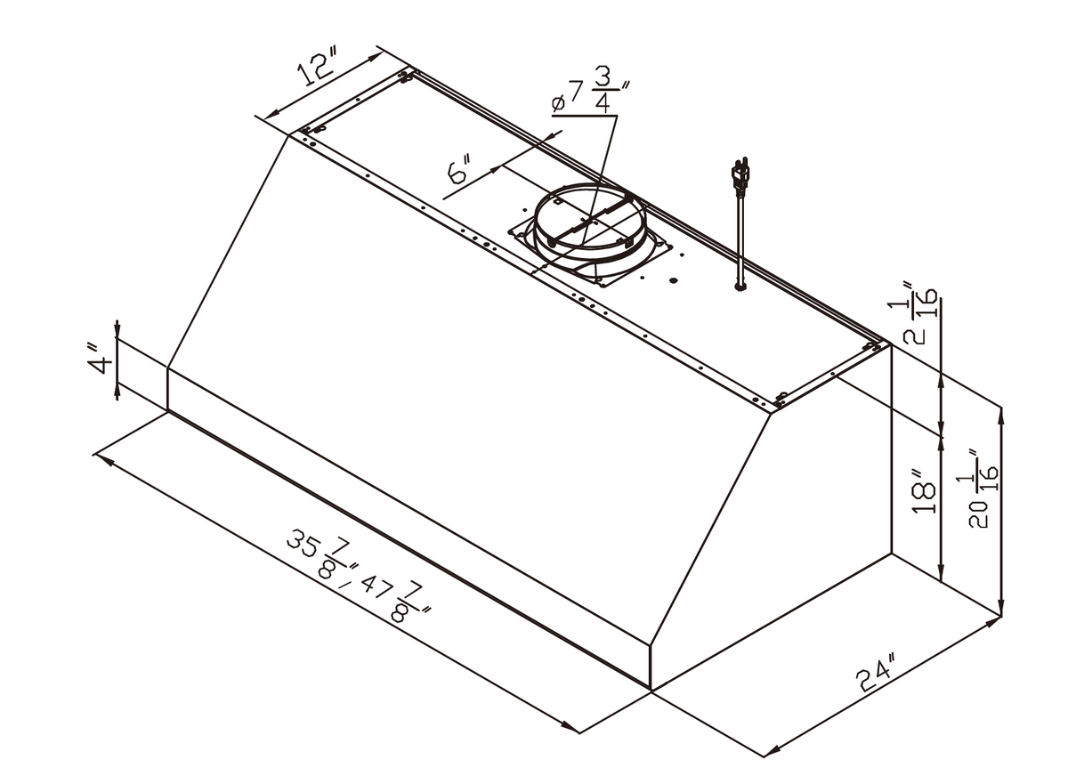 36/48-Inch Pro Under Cabinet Wall Mounted Range Hood