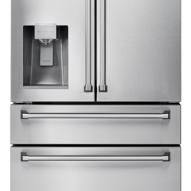 36 Inch Professional French Door Refrigerator with Ice and Water Dispenser