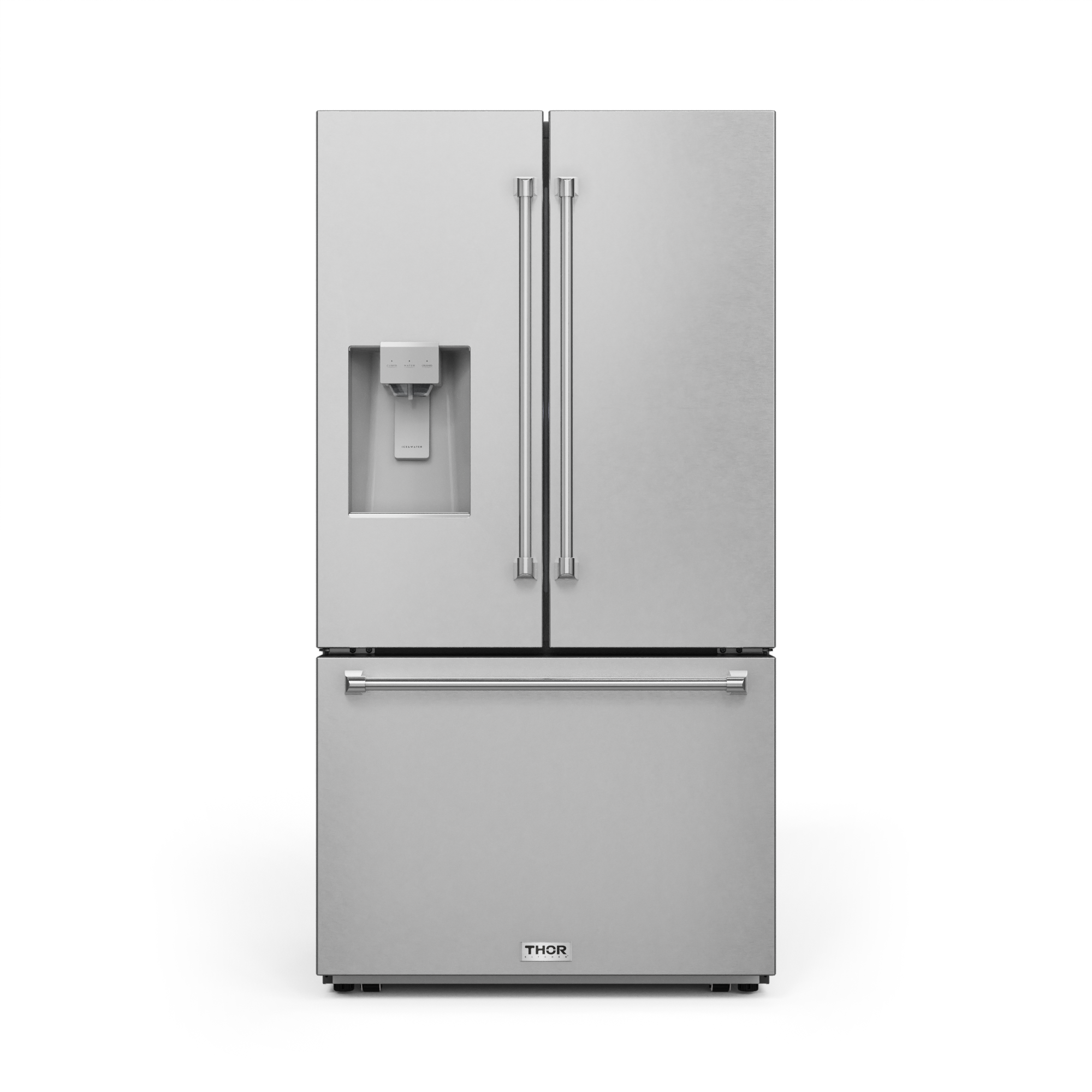 36 Inch Professional French Door Refrigerator with Ice and Water Dispenser