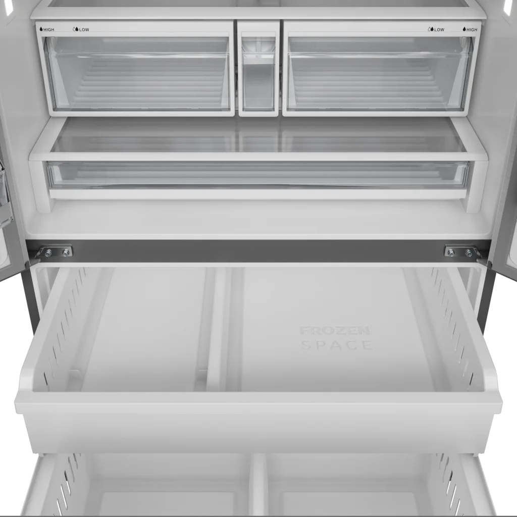 36 Inch Professional French Door Refrigerator with Ice and Water Dispenser