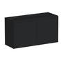 Slim Ebony Black Shaker RTA 24"-36"W x 12"-24"H x 12"D 17-Size Short Wall Cabinet with 2 Doors