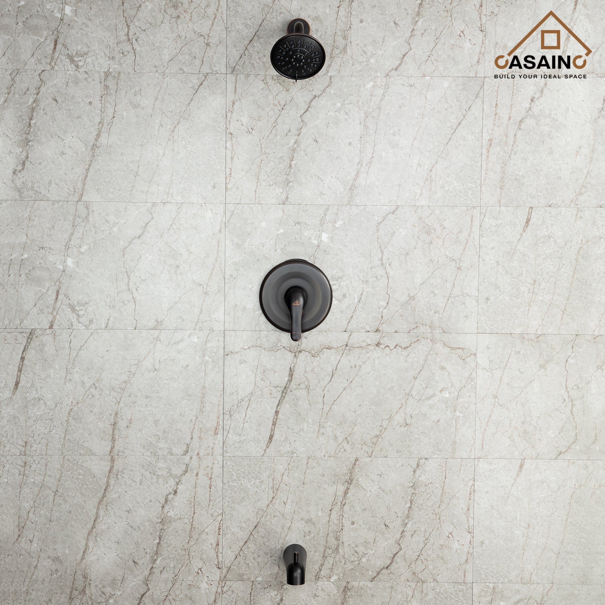 4.84inch Wall Mounted Shower trim kit with pressure balanced valve-CASAINC