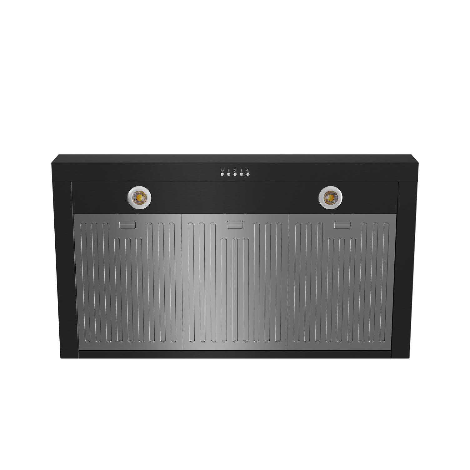 36 inch Professional Wall Mount Pyramid Range Hood in Black