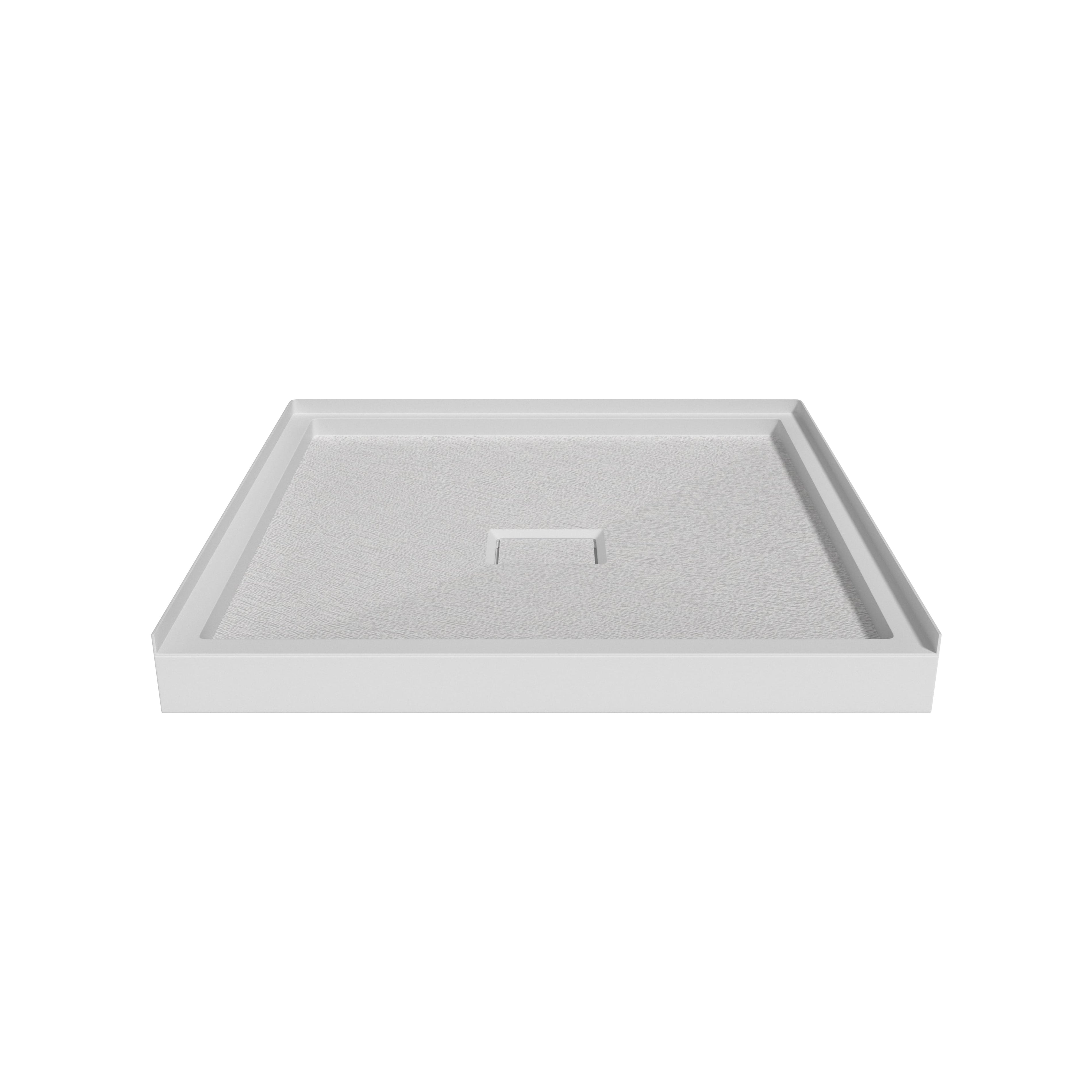 36x36 White One-Piece SMC Shower Pan Base with Anti-Slip Texture