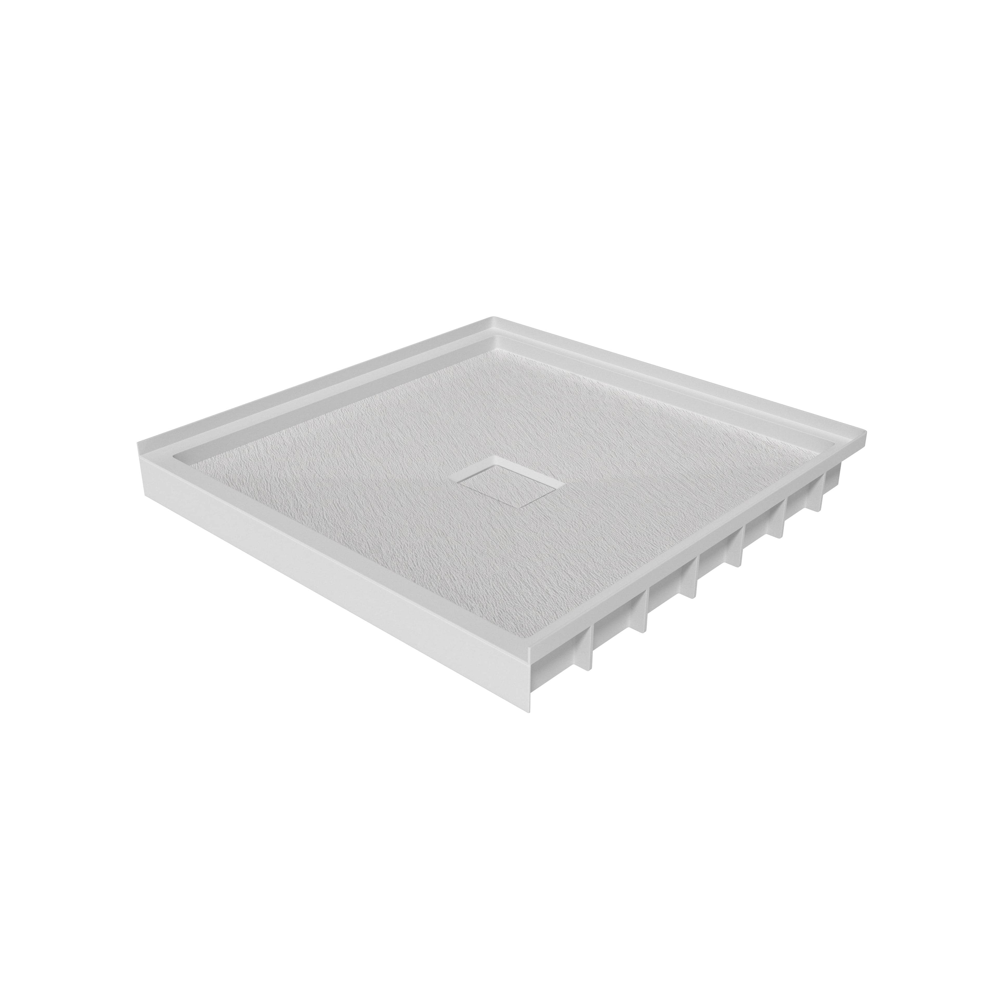 36x36 White One-Piece SMC Shower Pan Base with Anti-Slip Texture