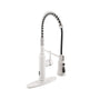 CASAINC 1.8gpm Single-Handle Spring Pull Down Sprayer Kitchen Faucet with Infrared Induction Function and Deck Plate in Matte Black/Brushed Nickel