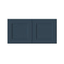 Cyber Grey RTA 24"-36"W x 12"D x 12"-24"H 17-Size Double Doors Short Wall Cabinet
