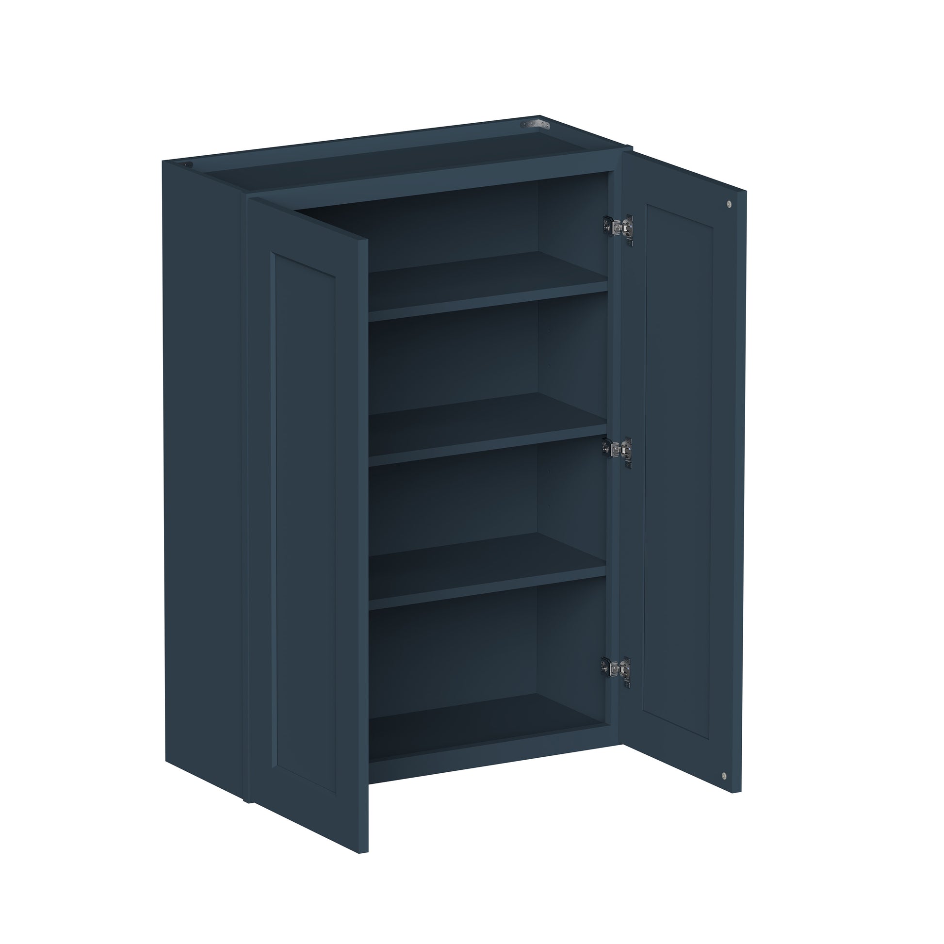 Cyber Grey RTA 24"-36"W x 12"D x 30"-42"H 15-Size Standard Wall Cabinet with 2 Doors and Shelves