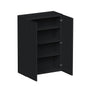 Slim Ebony Black Shaker RTA 24"-36"W x 30"/36"/42"H x 12"D 15-Size Standard Wall Cabinet with 2 Doors