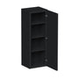 Slim Ebony Black Shaker RTA 9"-21"W x 30"/36"/42"H x 12"D 15-Size Single Door Standard Wall Cabinet