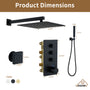 3 Functions 12 Inch Thermostatic Shower System