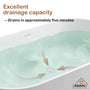 CASAINC 67 Inch Artificial Stone Resin Composite Flatbottom Walk in Bathtub in White 