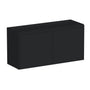 Slim Ebony Black Shaker RTA 24"-36"W x 12"-24"H x 12"D 17-Size Short Wall Cabinet with 2 Doors