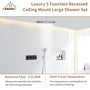 20 Inch Luxury Thermostatic Shower System in Matte Black