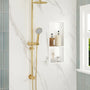 12.2" x 28.7"/39.3" Glossy White SMC Shower Niche with 1 or 2 Shelves
