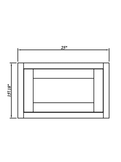 13.5"/25"W x 15"/18"/30"/36"/42"H x 3/4"D 5-Size Inset Wall Decorative Panel - Truffle Brown