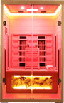 2-Person Low EMF Hemlock Far Infrared Sauna Room with 2 Doors and Digital Controls