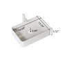 20" Matte White Rectangular Striped Ceramic Vessel Sink