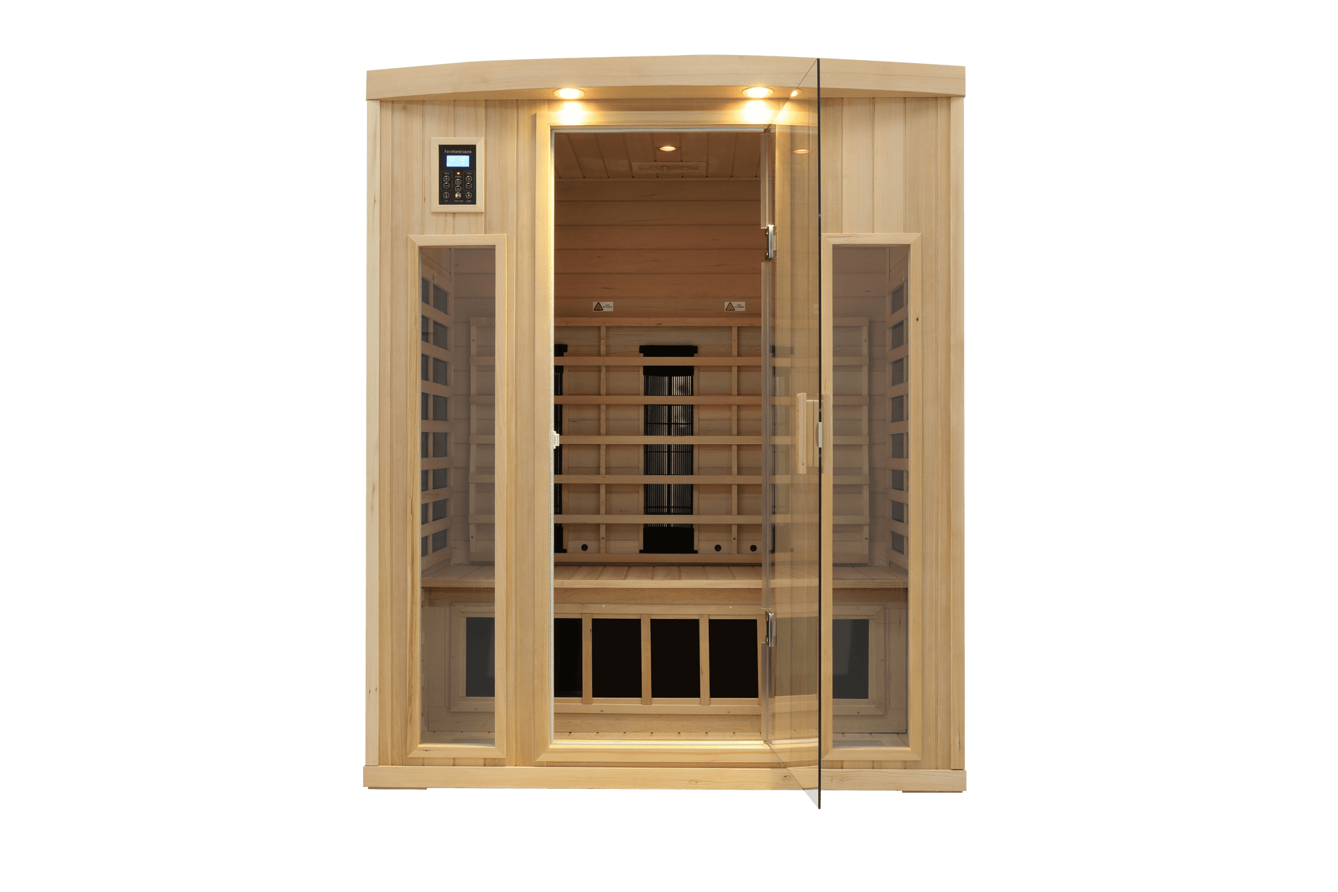 3-Person Hemlock Sauna Room with Digital Controls and Fast Heat-Up Performance