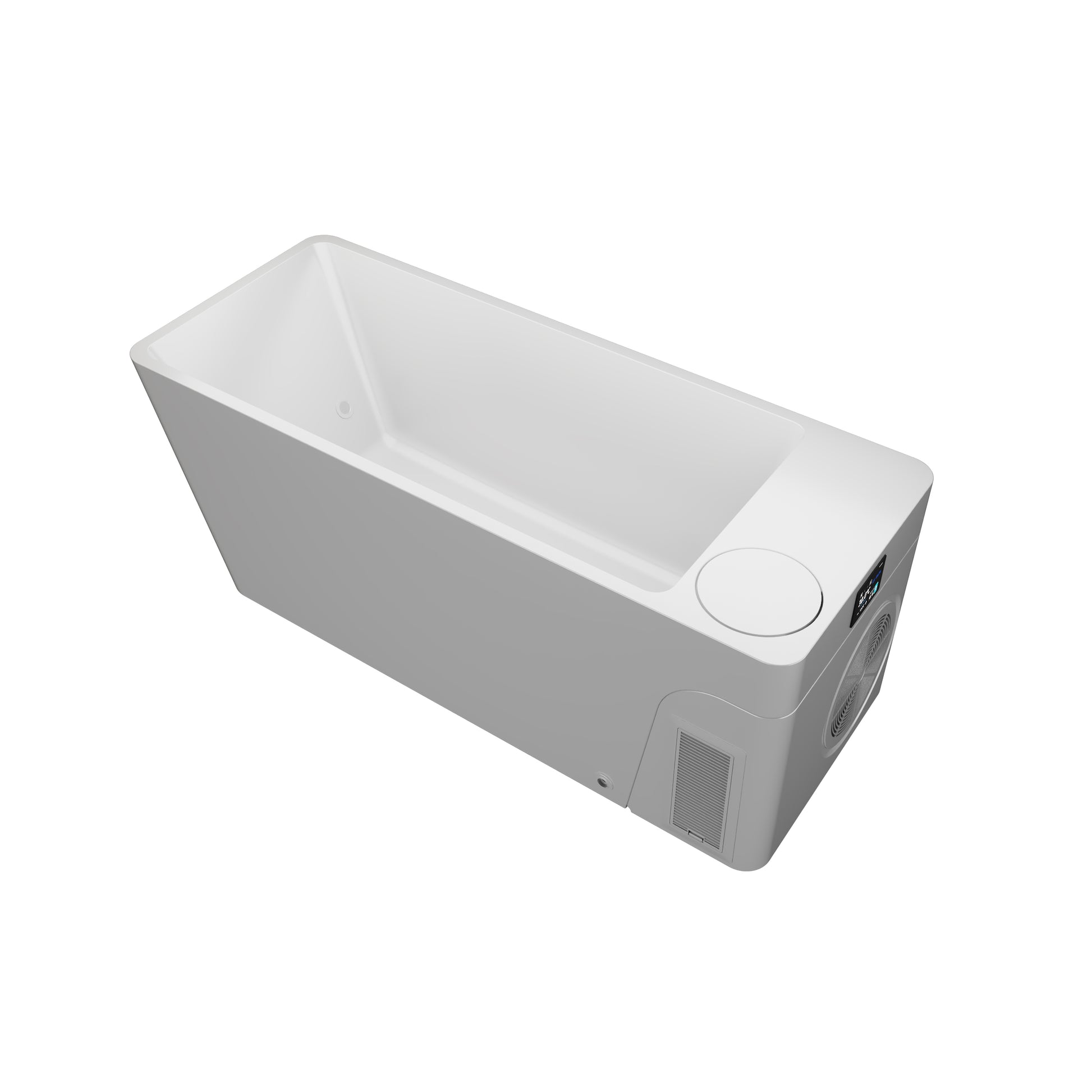 77" Luxury All-in-One Smart Recovery Ice Bath Cold Plunge Tub with Built-In 1HP Chiller