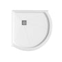 36" Gloss White SMC Quadrant Corner Shower Base with Center Drain