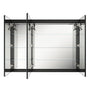 47"x36" 3 Doors Bathroom Medicine Cabinet with Anti Fog LED Mirrors