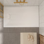 60"x32"/36" Curbless SMC Shower Base with Flamed Rock Slip-Resistant Surface, Reversible Drain