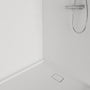 60"x32"x96" SMC Shower Wall Panel Kit with Small Subway Tile Pattern with Matte White / Glossy White Finish
