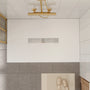 60"x36" White/Calacatta Curbless SMC Shower Base with Flamed Rock Slip-Resistant Surface, Center Drain