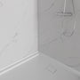 60"x36"x96" SMC Shower Wall Panel Kit with Medium Subway Tile Pattern with Calacatta Matte Finish