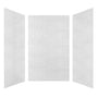 60" x 36" x 75"/96" 2-Size Matte White SMC Small Brick Texture Shower Wall Panels