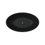 67" Matte Black Oval Solid Surface Freestanding Bathtub with Overflow and Central Drain