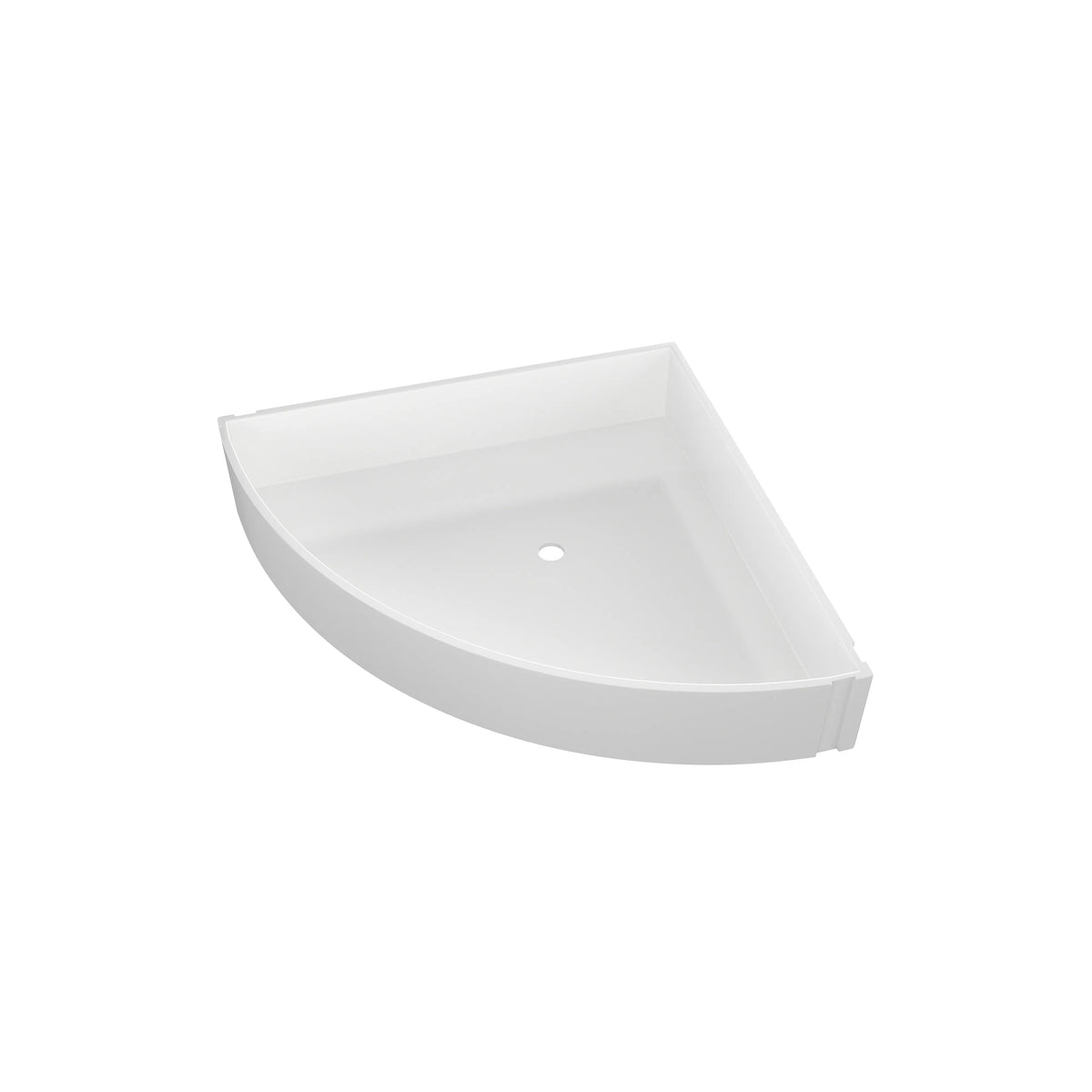 6" x 6" x 1.2" Glossy White SMC Shower Corner Shelf