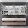 72" x 32" Aluminum Medicine Cabinet with LED Mirror, Anti-Fog, 3 Color Temperatures