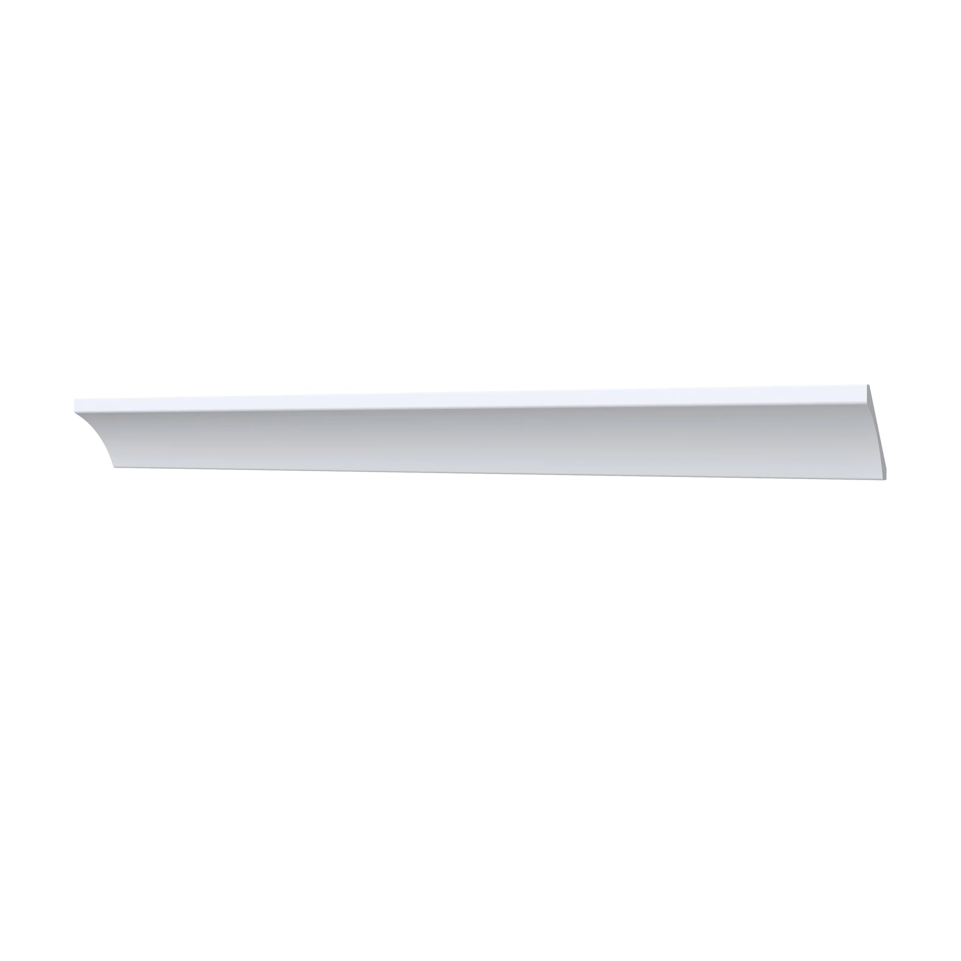 96"W x 3.5"/3.4"H x 3.5”/2.5“D 2-Size Inset Cove Molding - Truffle Brown
