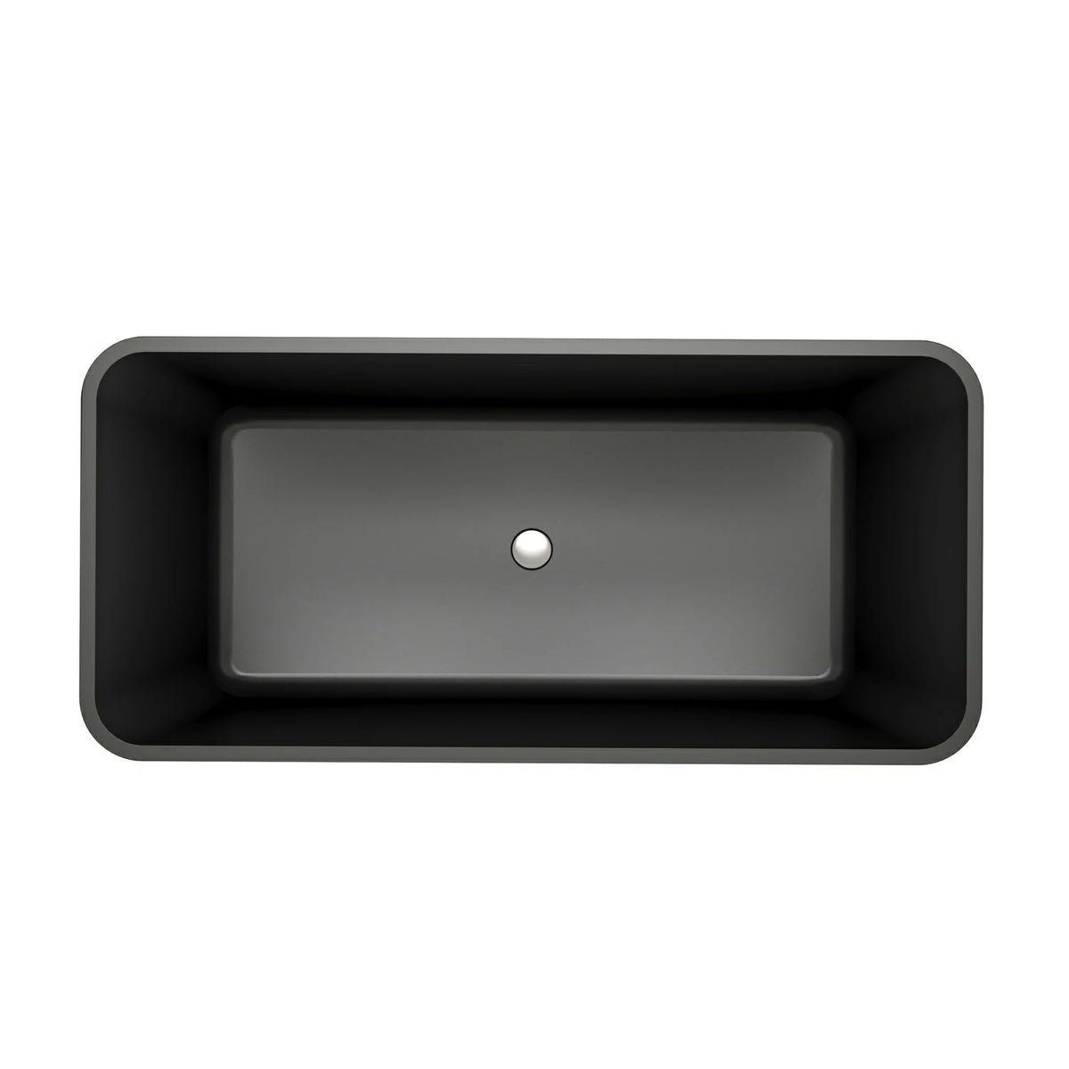 67" Modern Solid Surface Freestanding Soaking Bathtub for Luxury Bathrooms