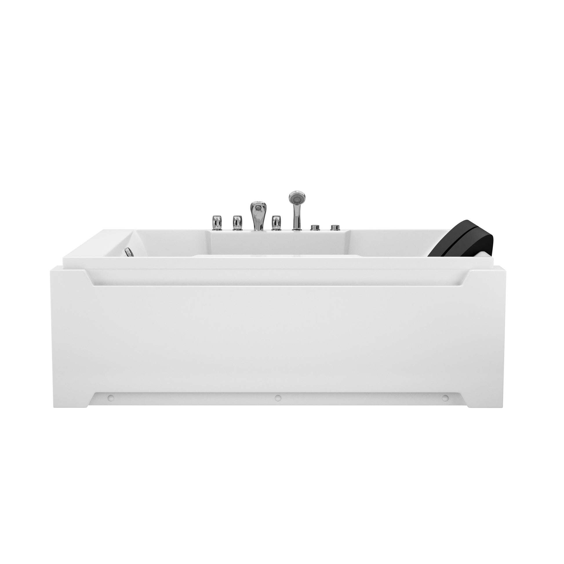 73" Two-Person Whirlpool Tub with Hydro Massage Jets & Chromotherapy Lighting