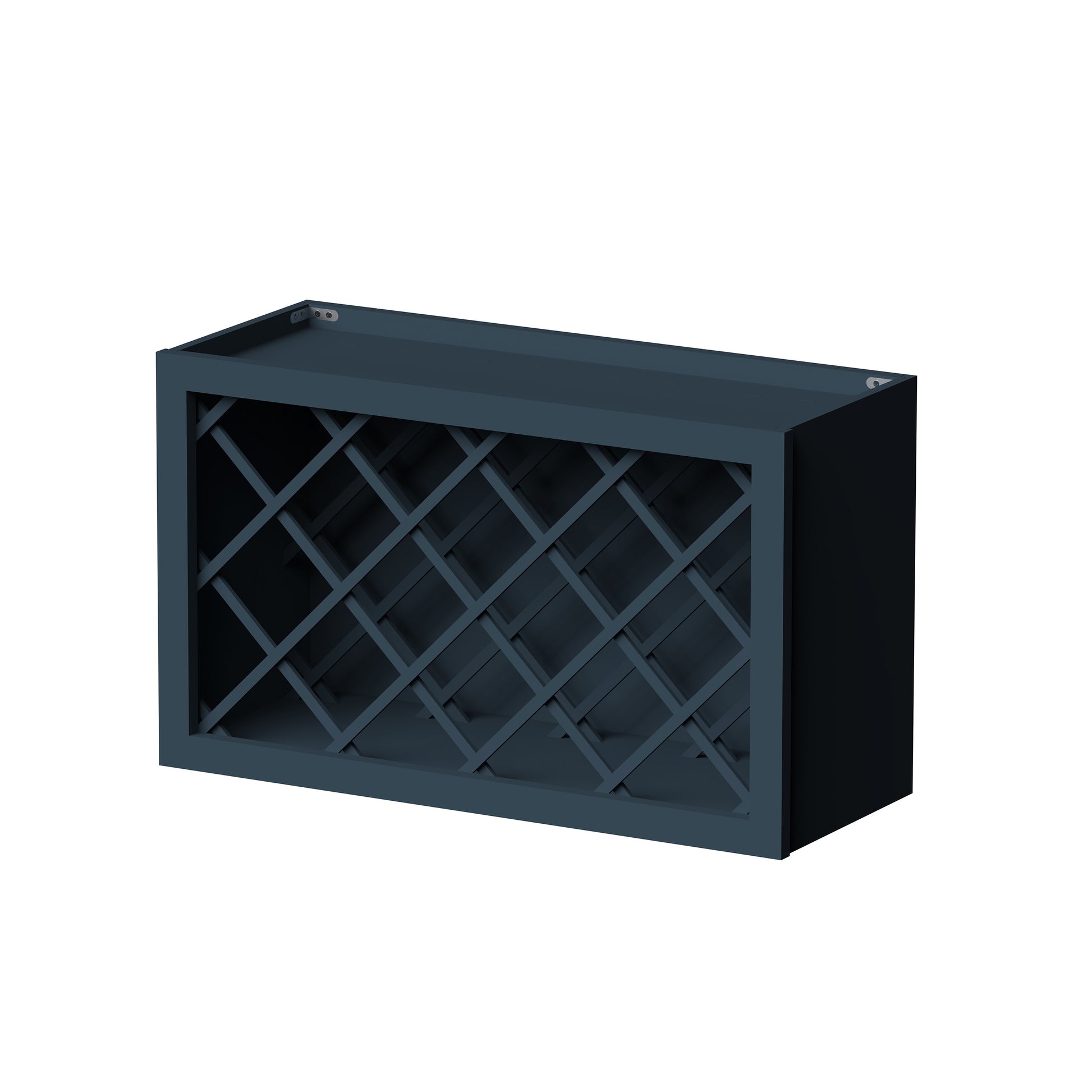Cyber Grey RTA 30"W x 12"D x 18"H Wine Rack Wall Cabinet