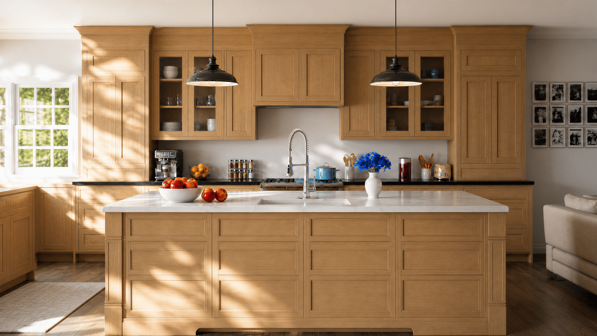 Inset Hazelnut Oak - Ready To Assemble Kitchen Cabinets
