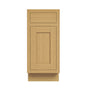 Inset Hazelnut Oak RTA 12-21"W x 34.5"H x 25"D 4-Size Single Drawer Base Cabinet with 1 Door