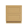 Inset Hazelnut Oak RTA 24-30"W x 34.5"H x 25"D 2-Size Base Cabinet with 2 Drawers